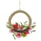 16" Spring Rose, Peony, & Globe Flowers Hoop Wreath
